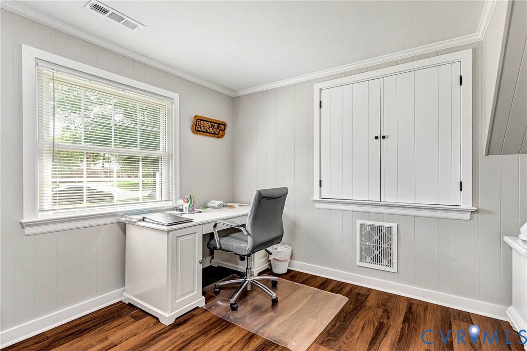 8318 Lydell Drive, Henrico, VA 23228 Wood-finish flooring with white trim