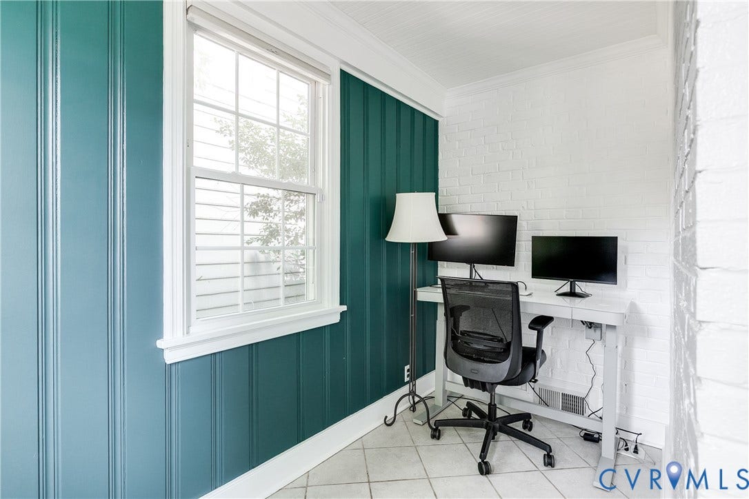 5204 Caledonia Road, Westover Hills, Richmond, VA 23225 White brick accent wall