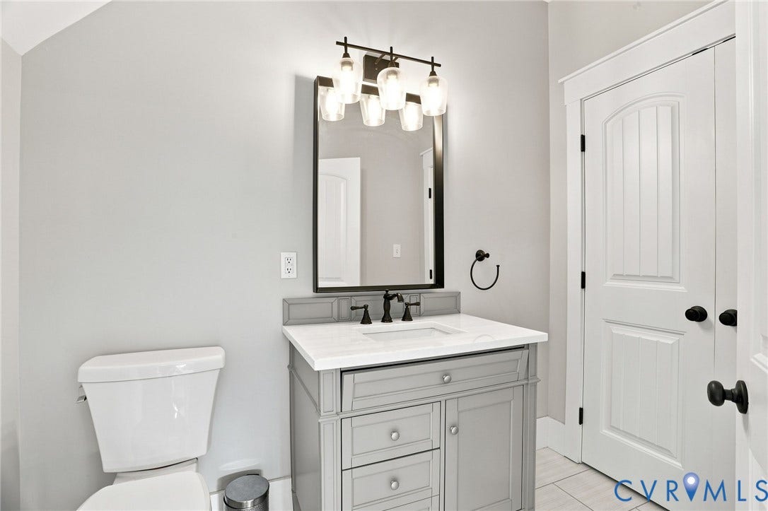 Half bath over garage