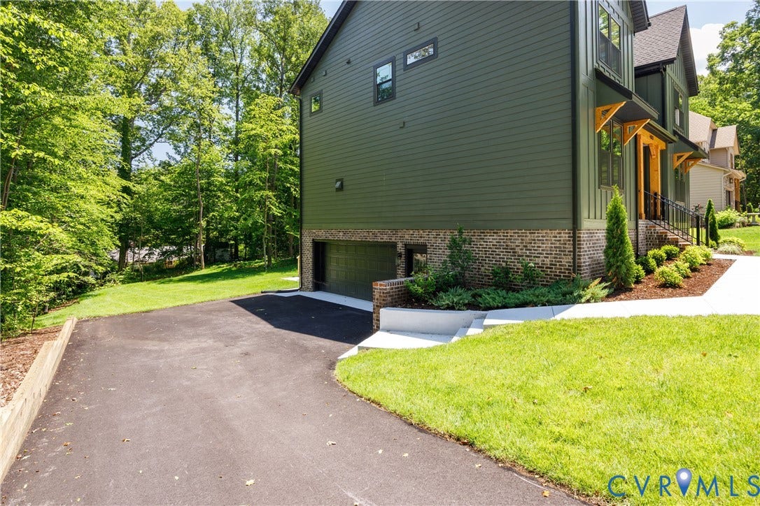 side load garage with pedestrian door