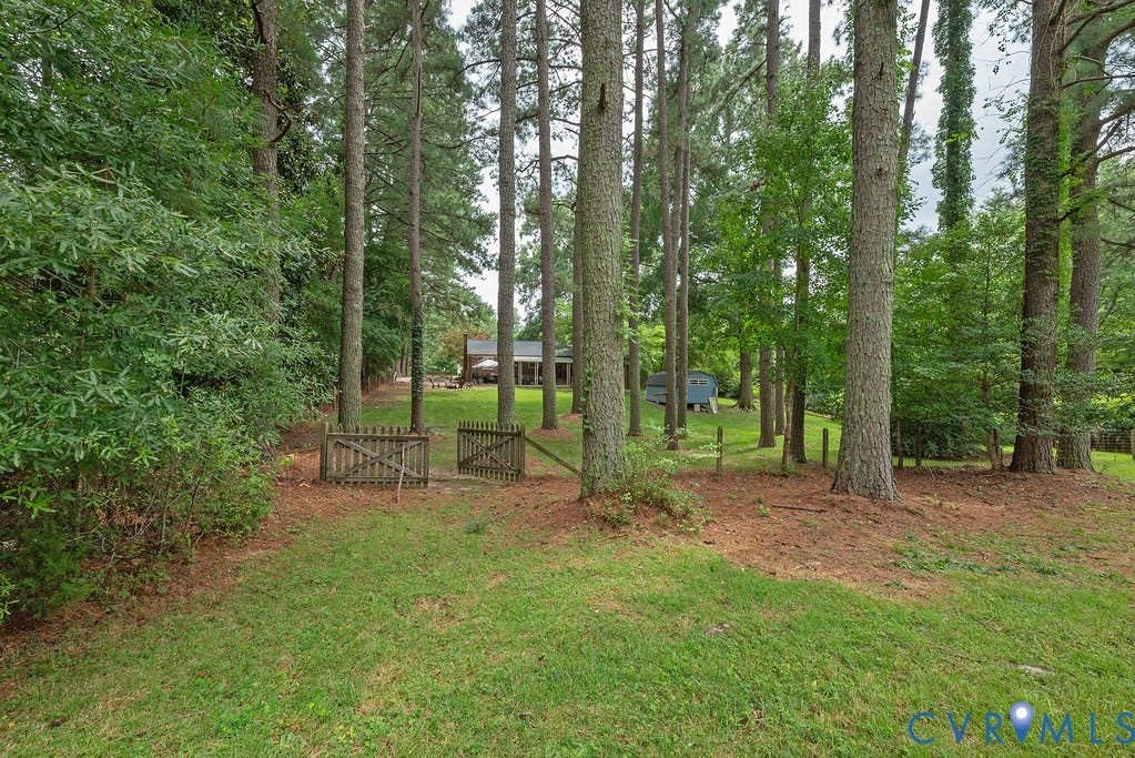 View towards house from just outside the fence