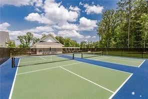 7225 Lyon Taylor Lane, The Groves At New Kent, New Kent, VA 23124 Multiple outdoor courts featuring green and blue surfacing with white line markings