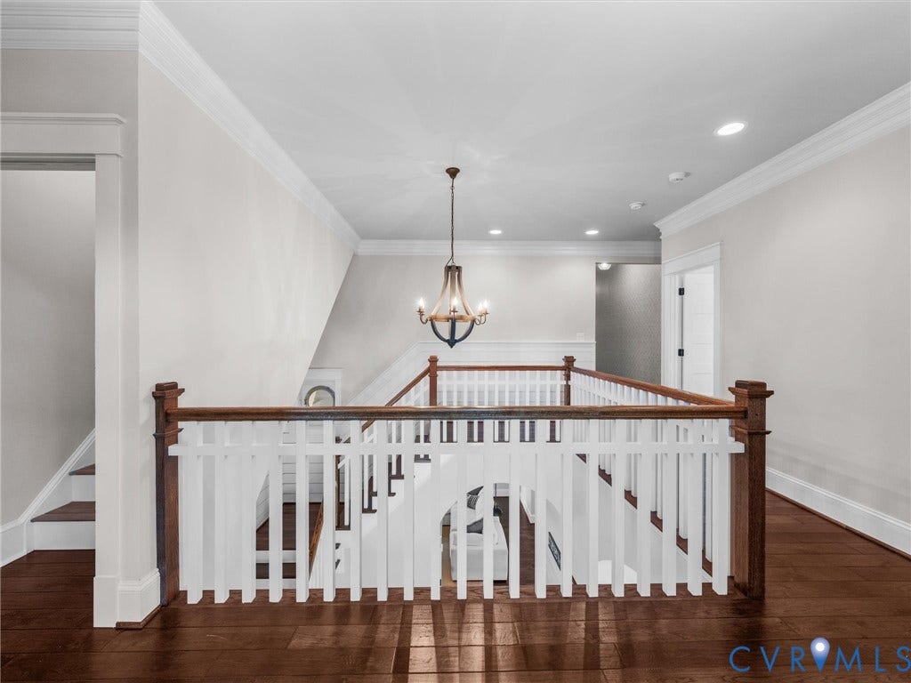 2337 Cheverton Lane, Hallsley, Midlothian, VA 23112 Hallway leading to stairs to 3rd floor