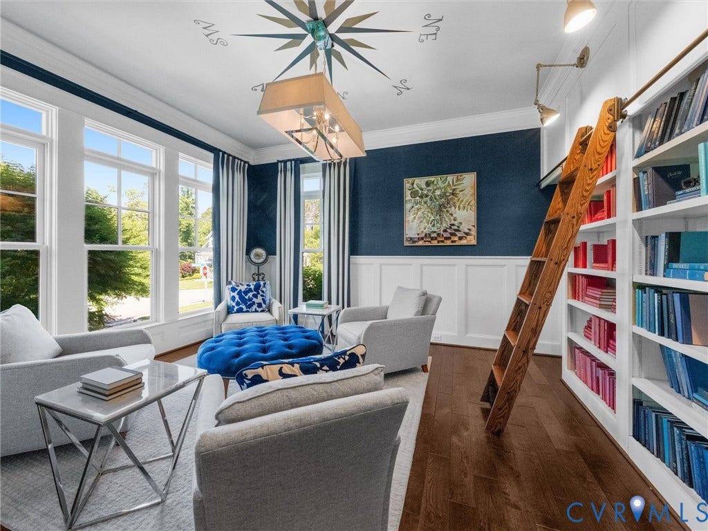 2337 Cheverton Lane, Hallsley, Midlothian, VA 23112 Office w/ french doors/optional 1st floor guest bedroom w/ hidden door to full bath