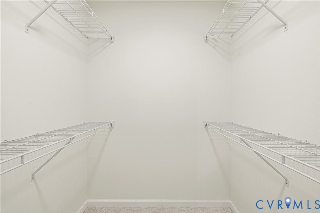 1514 Custer Street, Richmond, VA 23222 Spacious walk-in closet featuring white wire shelving on multiple walls