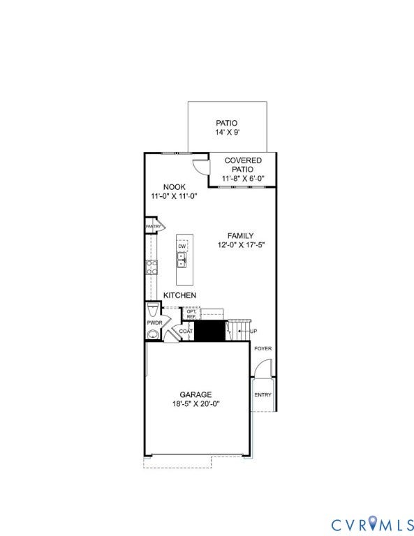 10950 Rushing Rapids Lane, River Mill Townhomes, Glen Allen, VA 23059 First Floor