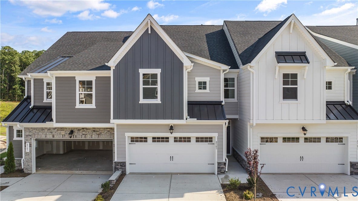 10950 Rushing Rapids Lane, River Mill Townhomes, Glen Allen, VA 23059 Corbin A - Home is under construction. Photos are from builder's library and shown as examples only (colors, features and options will vary).