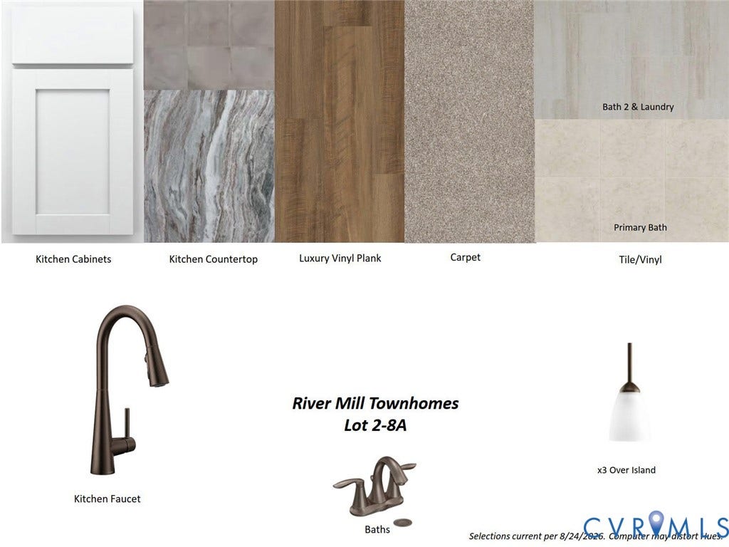 10950 Rushing Rapids Lane, River Mill Townhomes, Glen Allen, VA 23059 Collage shows design finishes in the home!