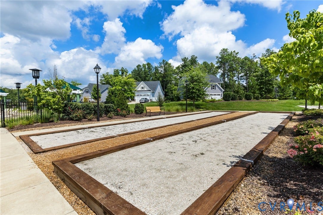 6249 Deer Summit Court, Charleston Club, Moseley, VA 23120 Bocce courts, fire pit for Charleston club residents