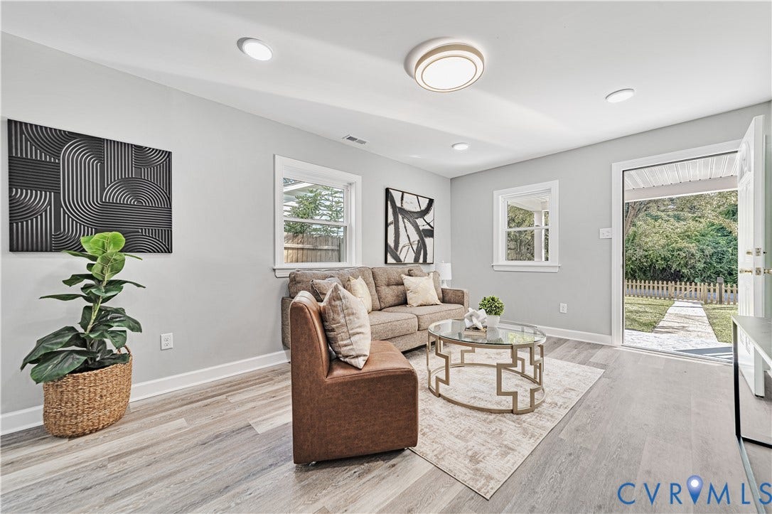 4502 Bunn Avenue, Fulton, Richmond, VA 23231 Bright interior space featuring light-toned walls, recessed lighting, and wood-finish flooring