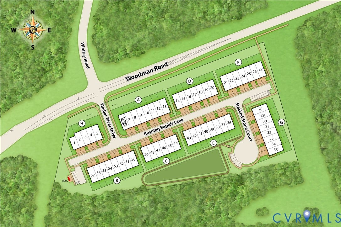 10948 Rushing Rapids Lane, River Mill Townhomes, Glen Allen, VA 23059