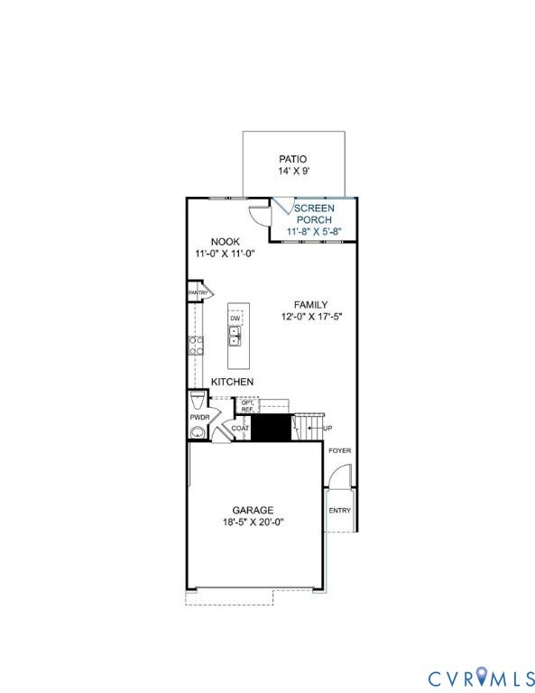 10944 Rushing Rapids Lane, River Mill Townhomes, Glen Allen, VA 23059 First Floor