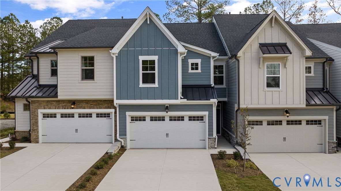 10942 Rushing Rapids Lane, River Mill Townhomes, Glen Allen, VA 23059 Braxton A - Home is under construction. Photos are from builder's library and shown as examples only (colors, features and options will vary).