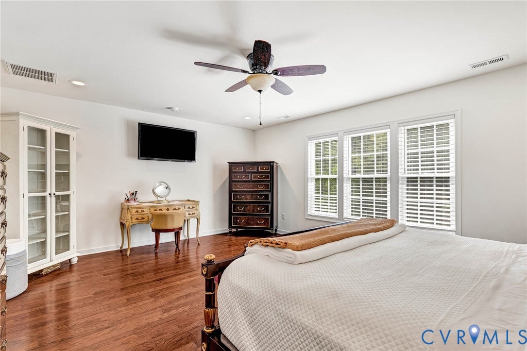 14379 Michaux Village Drive, Winterfield Park, Midlothian, VA 23113 This is the largest of the two primary bedrooms with en-suite bath and custom walk-in dream closet.