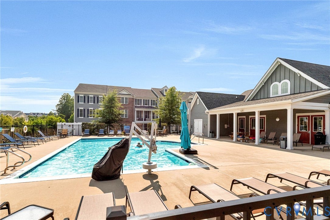 14379 Michaux Village Drive, Winterfield Park, Midlothian, VA 23113 Outdoor swimming pool with expansive concrete decking