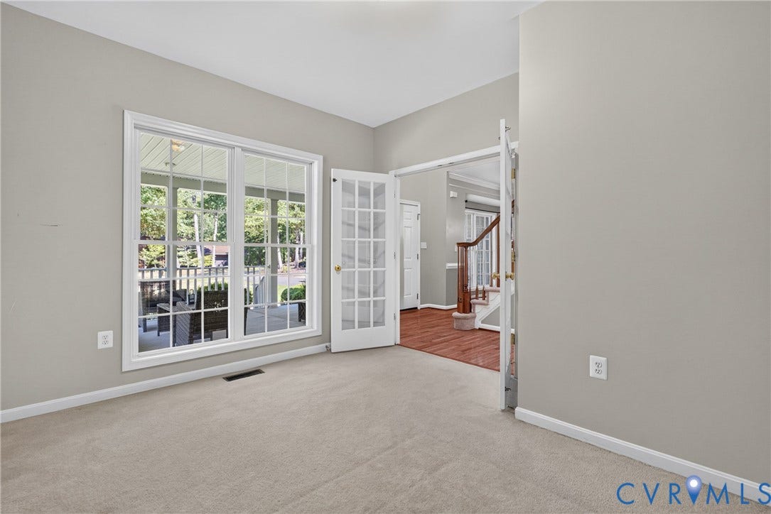381 Shorewood Drive, Shorewood, Mineral, VA 23117 View from inside the office towards the floyer