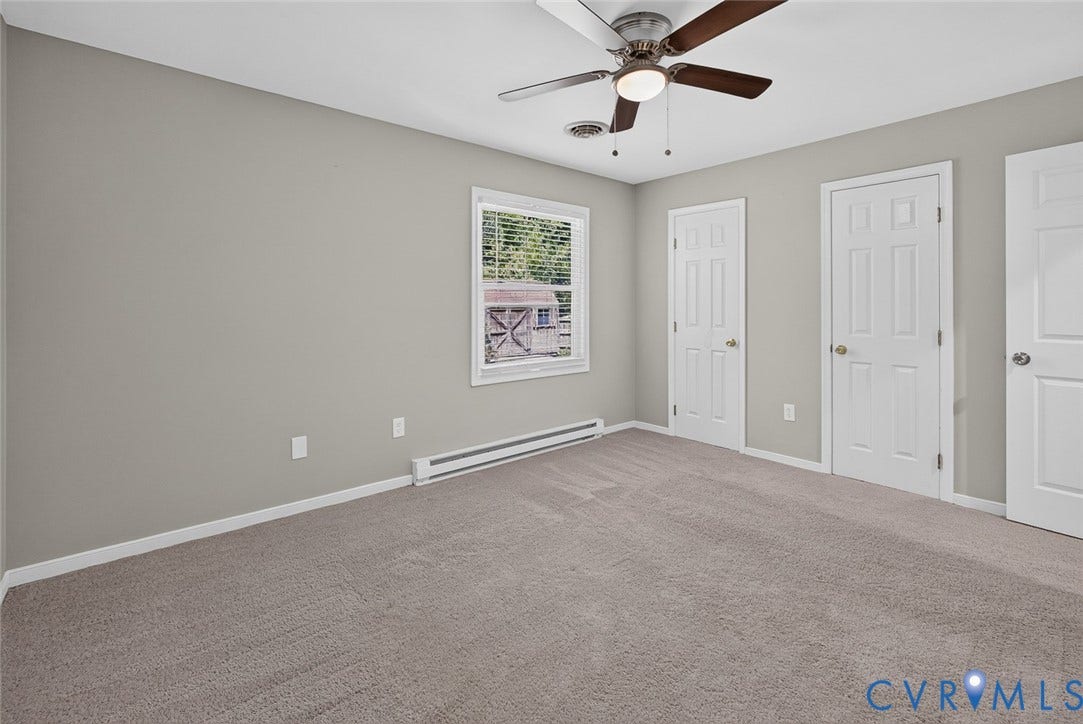 6302 Phobus Court, Richmond, VA 23234 Carpeted room featuring light gray walls and white trim