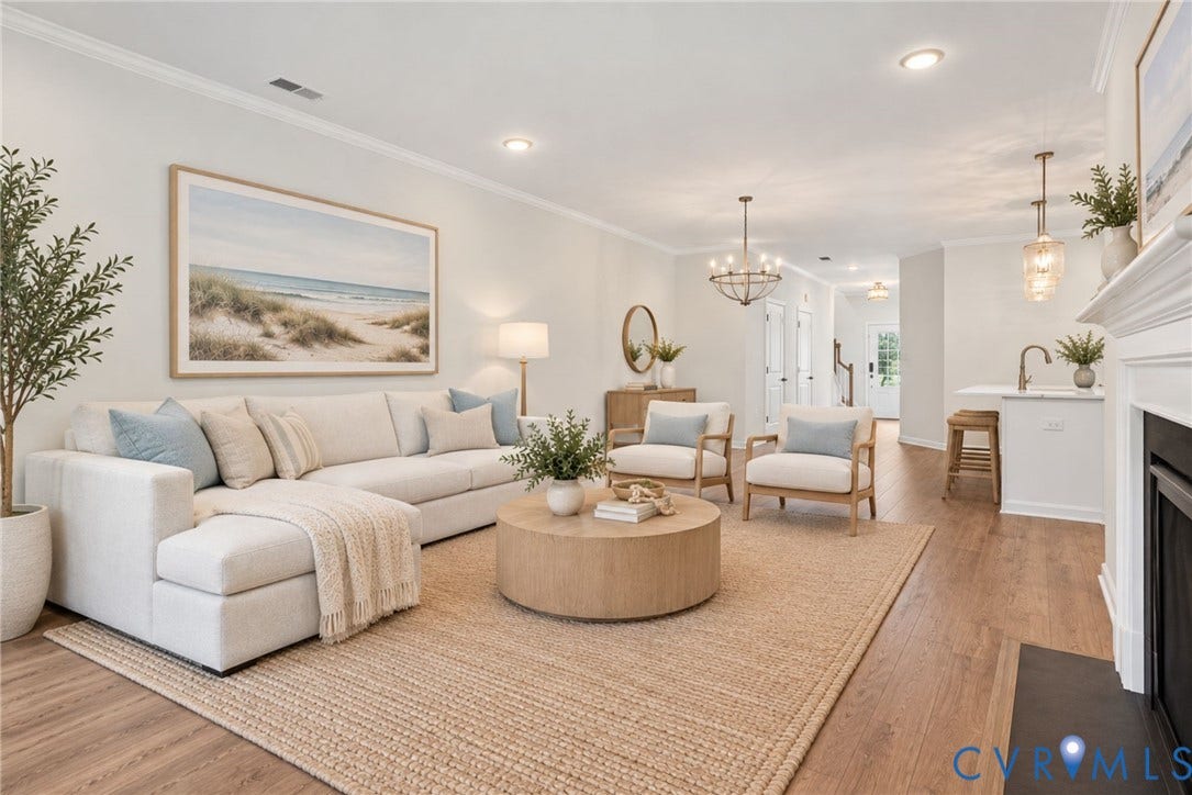 Virtually Staged Family Room