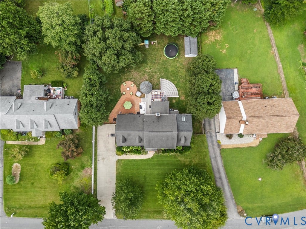 8216 Indian Springs Road, Richmond, VA 23237 Expansive property featuring a central residence, a paved driveway, and mature landscaping