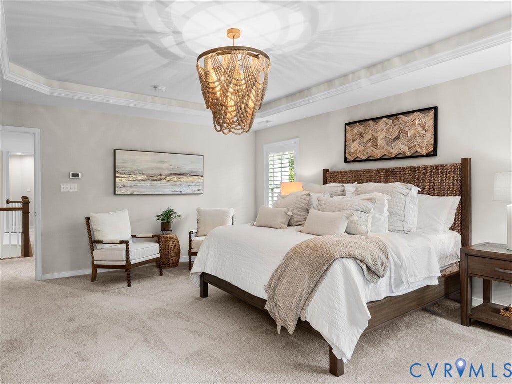 3647 Walkers Creek, Powhatan, VA 23139 Recessed ceiling with layered crown molding