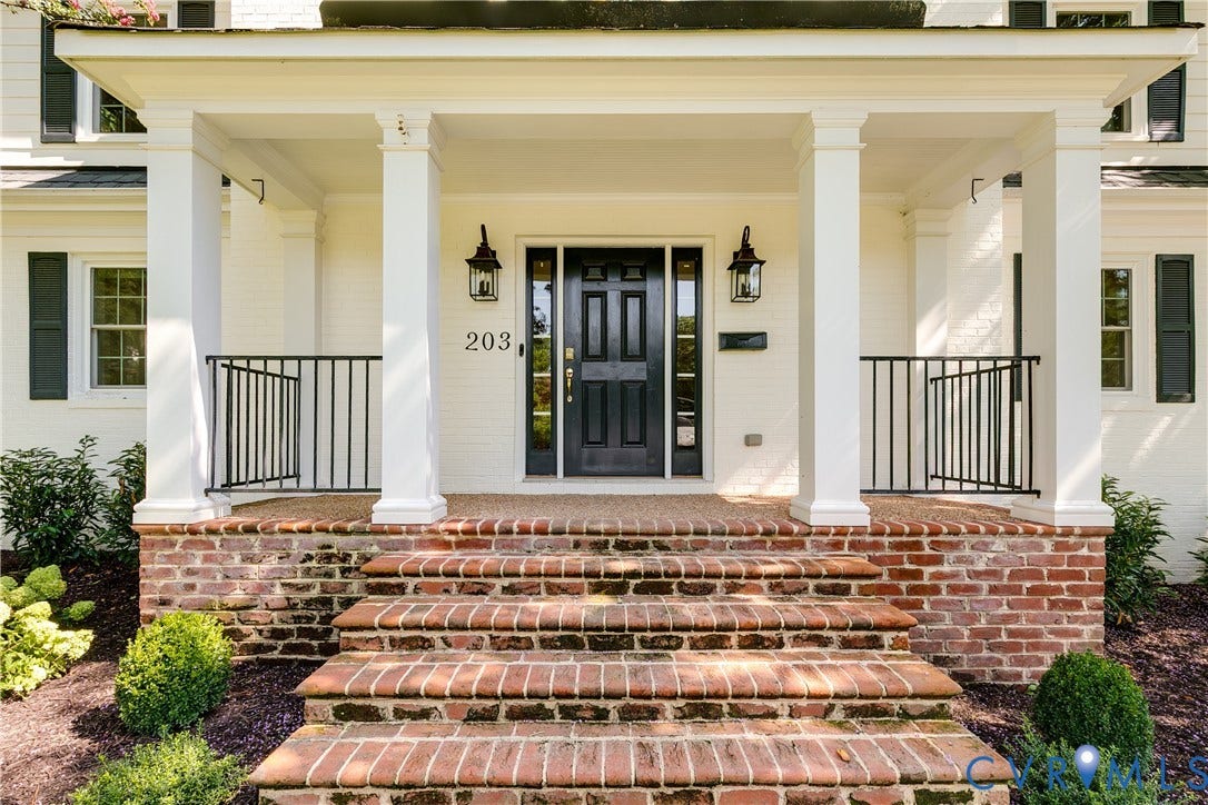 203 W Hillcrest Avenue, South Of Cary, Richmond, VA 23226 Covered front porch at entry