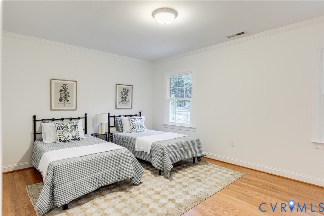 203 W Hillcrest Avenue, South Of Cary, Richmond, VA 23226 Bedroom #4 (rear) with large walk-in closet and Jack and Hall bath
