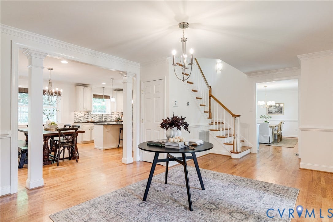 203 W Hillcrest Avenue, South Of Cary, Richmond, VA 23226 Oversized entry foyer with turned staircase