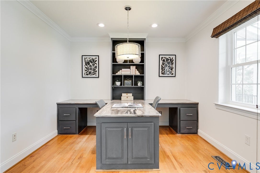 203 W Hillcrest Avenue, South Of Cary, Richmond, VA 23226 Office with built-in station for 2!