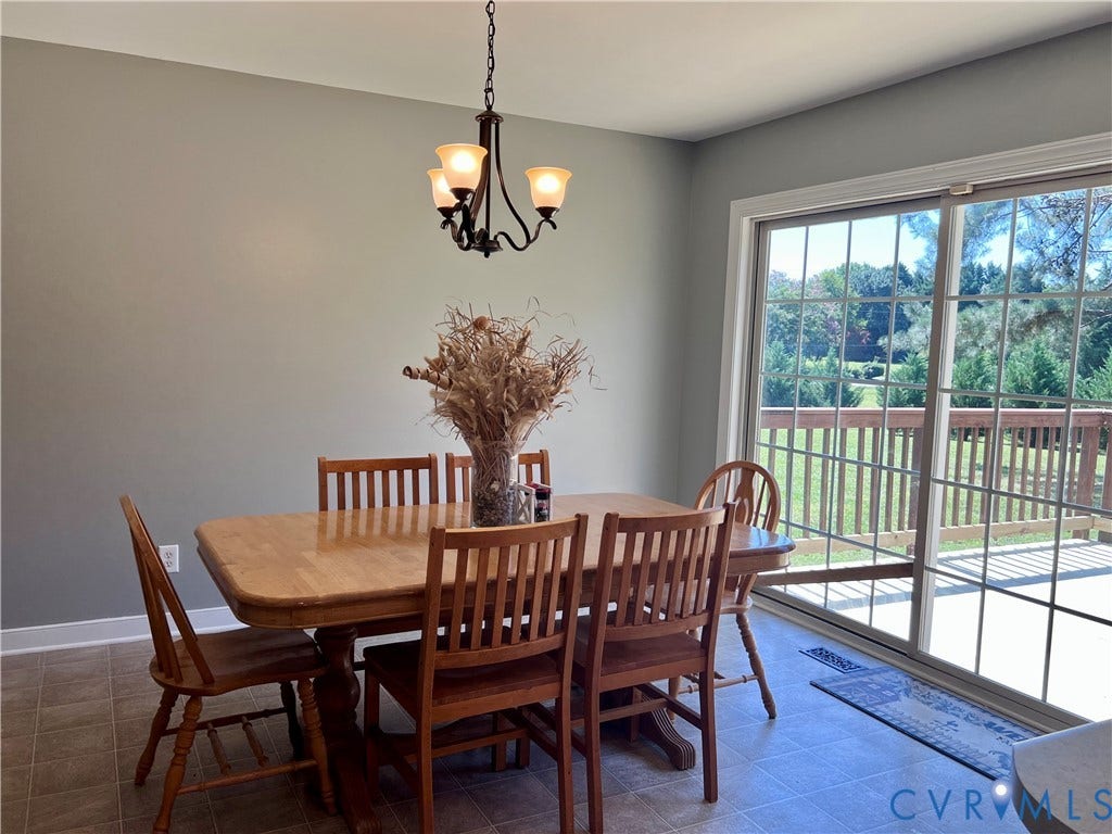 2301 Graceland Drive, Powhatan, VA 23139 Sliding glass door opening to an outdoor deck