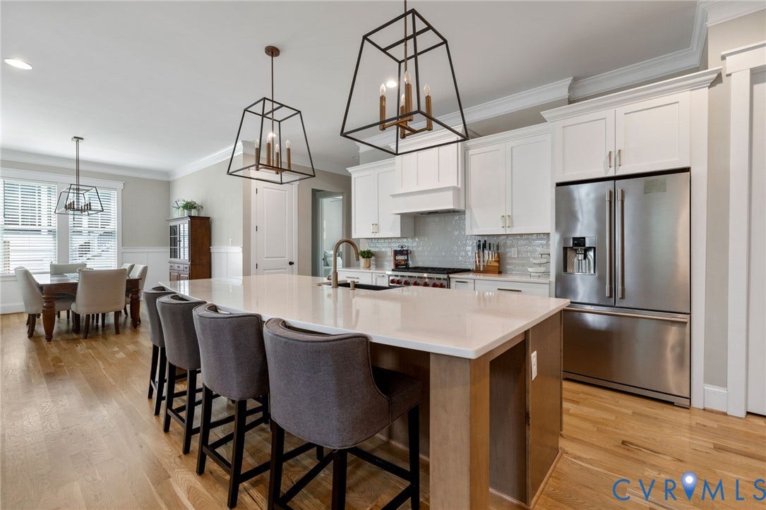 7237 Bonallack Bend, Carlton Ridge, Moseley, VA 23120 Another view of this amazing kitchen looking into dining area