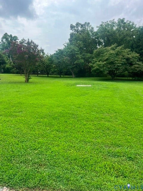 11925 Wedge Drive, Chester, VA 23831 Expansive green lawn with mature trees bordering the property