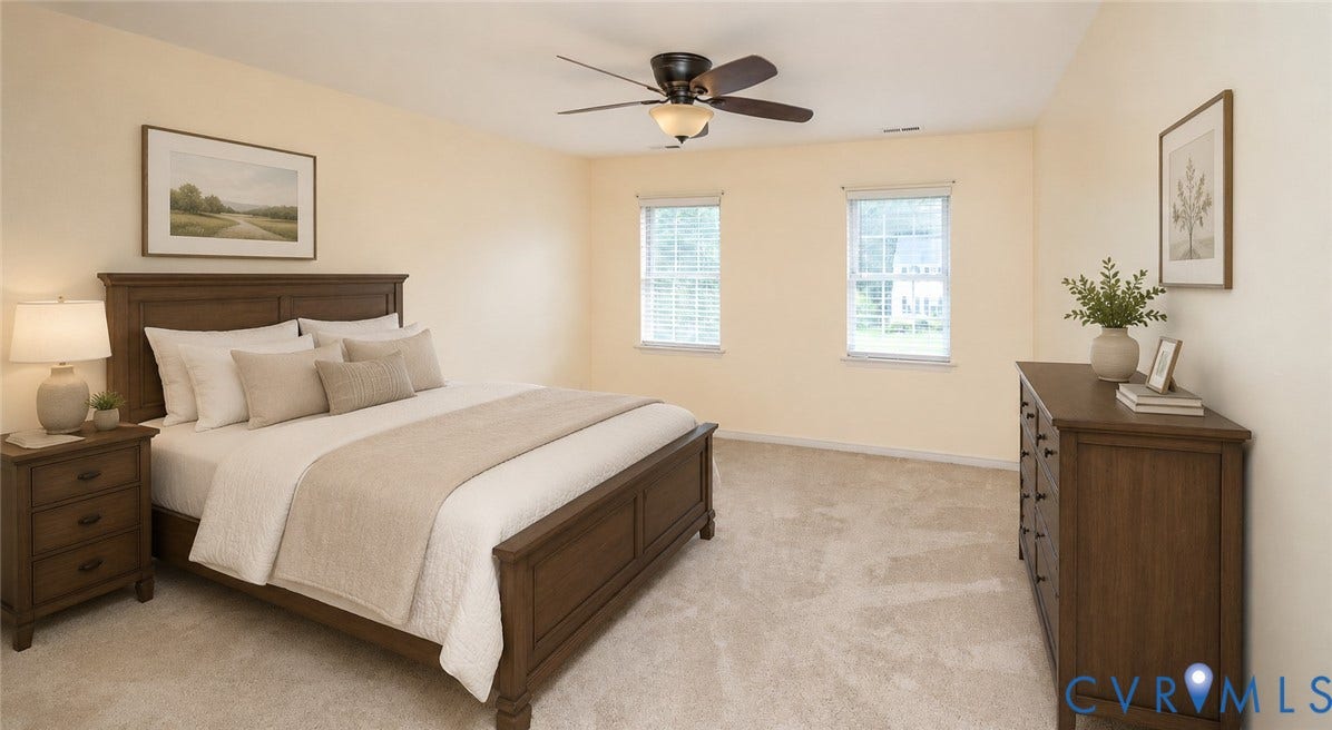 9736 Cedar Grove Way, Cedar Grove, Henrico, VA 23228 Virtually staged primary suite.