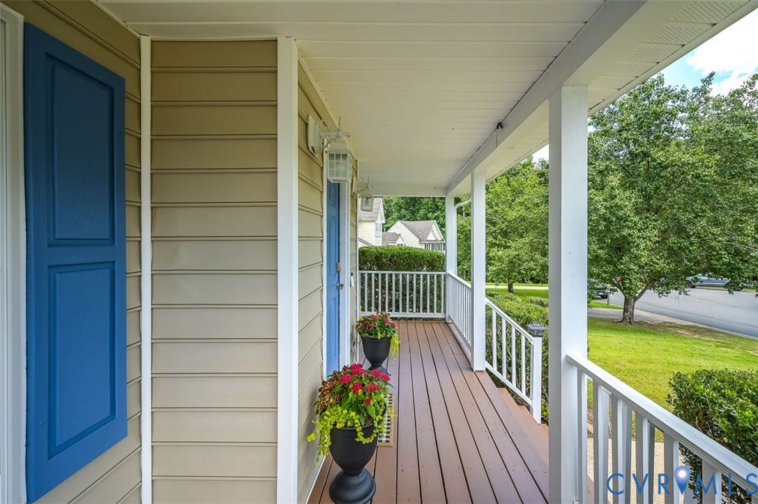 9736 Cedar Grove Way, Cedar Grove, Henrico, VA 23228 Relaxing front porch