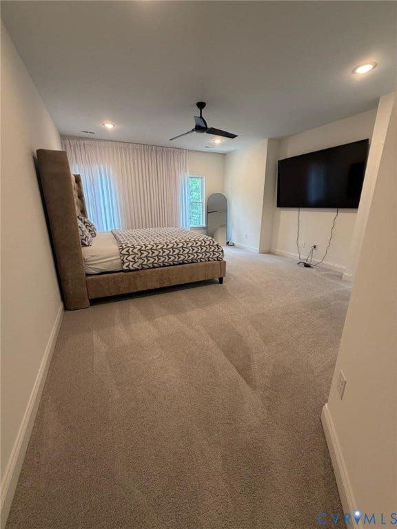 4516 Bacova Club Court, Glen Allen, VA 23059 Recessed lighting, ceiling fan, and light-colored carpeting