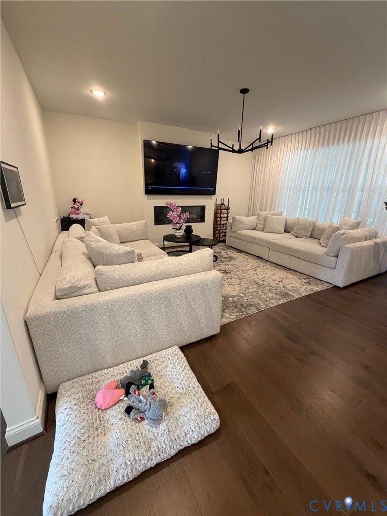 4516 Bacova Club Court, Glen Allen, VA 23059 Hardwood flooring, recessed lighting, and a modern chandelier