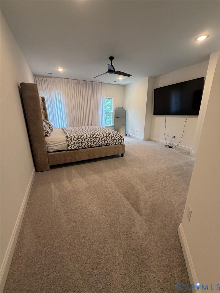 4516 Bacova Club Court, Glen Allen, VA 23059 Recessed lighting, ceiling fan, and light-colored carpeting