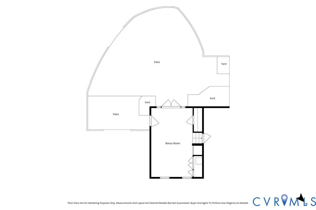 Bonus Room and Patio Floor plan