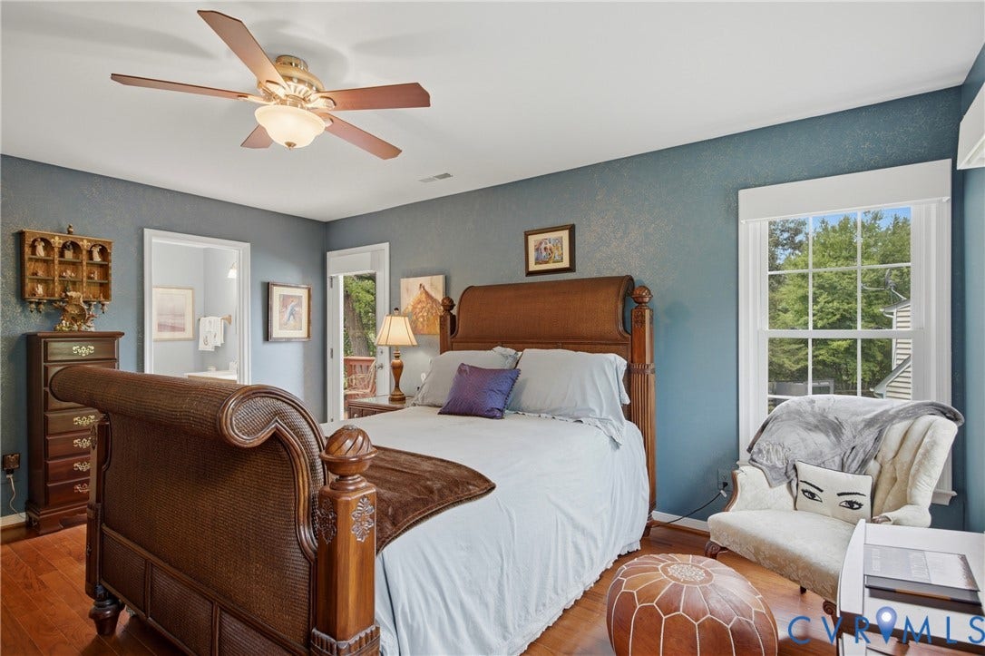 This Primary Bedroom features a door to your deck