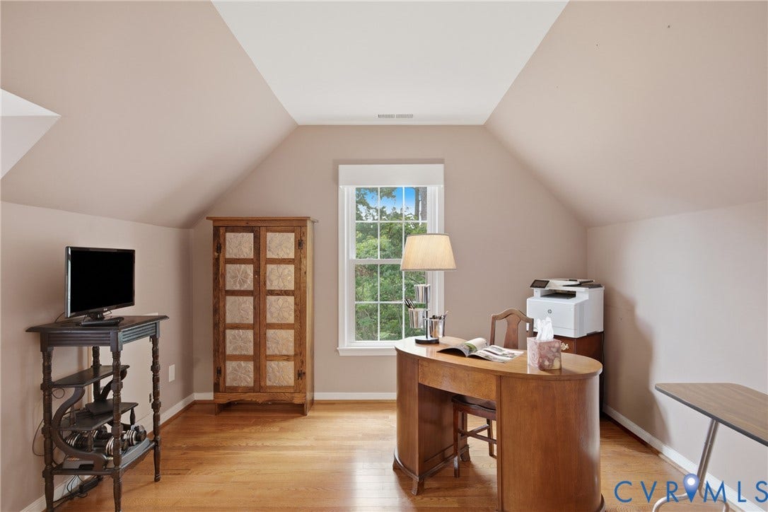 The 4th Bedroom or office, kneewalls, eave storage and a niche area