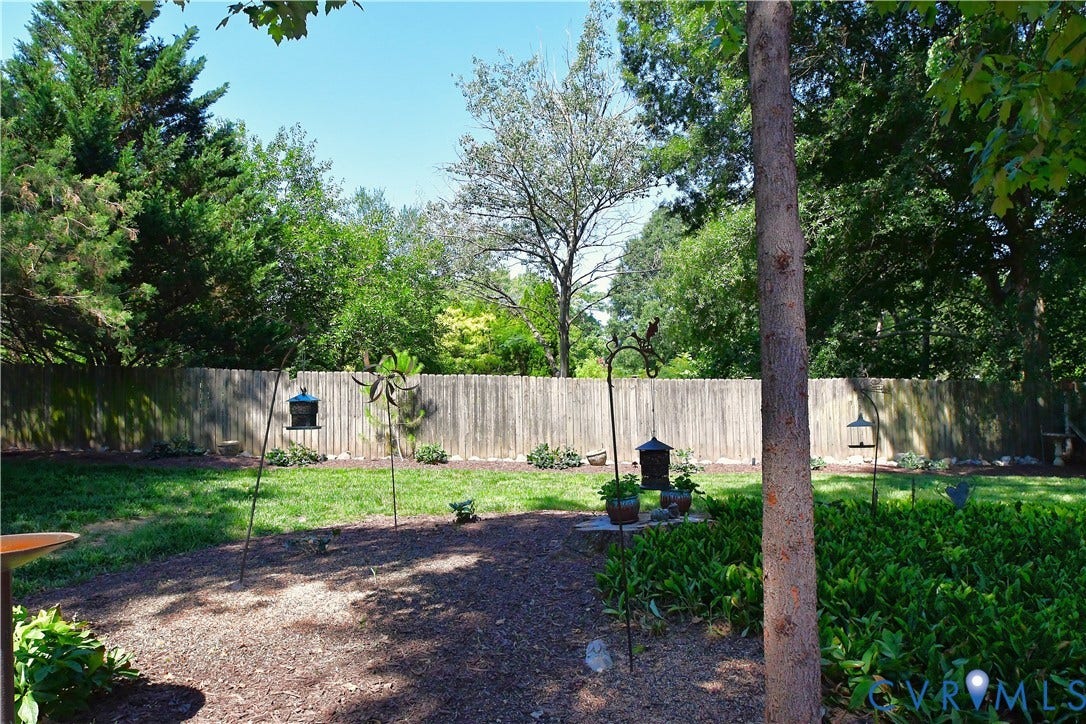 Privacy fencing along the back.