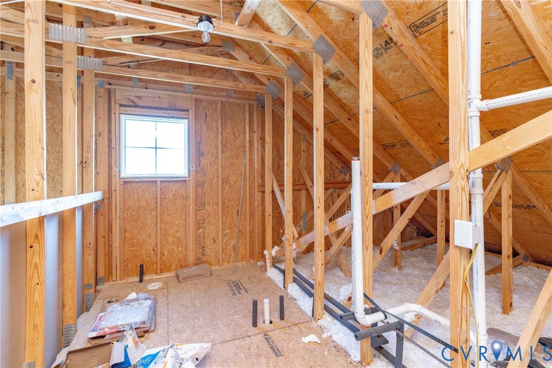 4600 Otter Court, Moseley, VA 23120 Walk up attic PLUMBED for FULL BATH