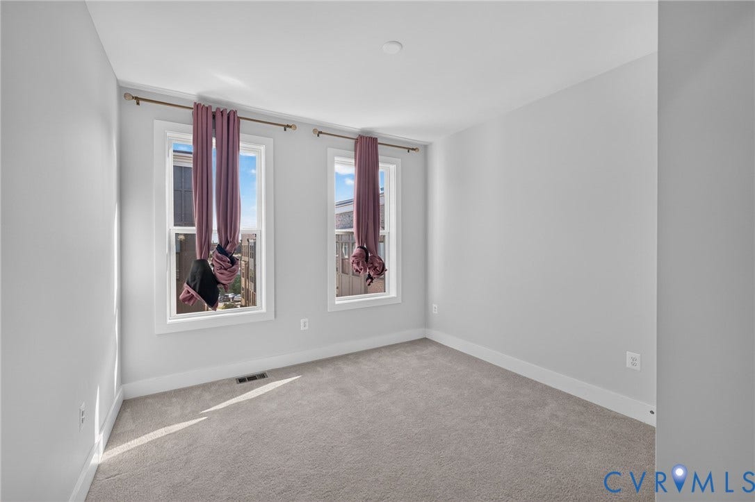 1509 Moore Street, #B, Richmond, VA 23220 Wall-to-wall carpeting, dual windows with white trim, and recessed lighting