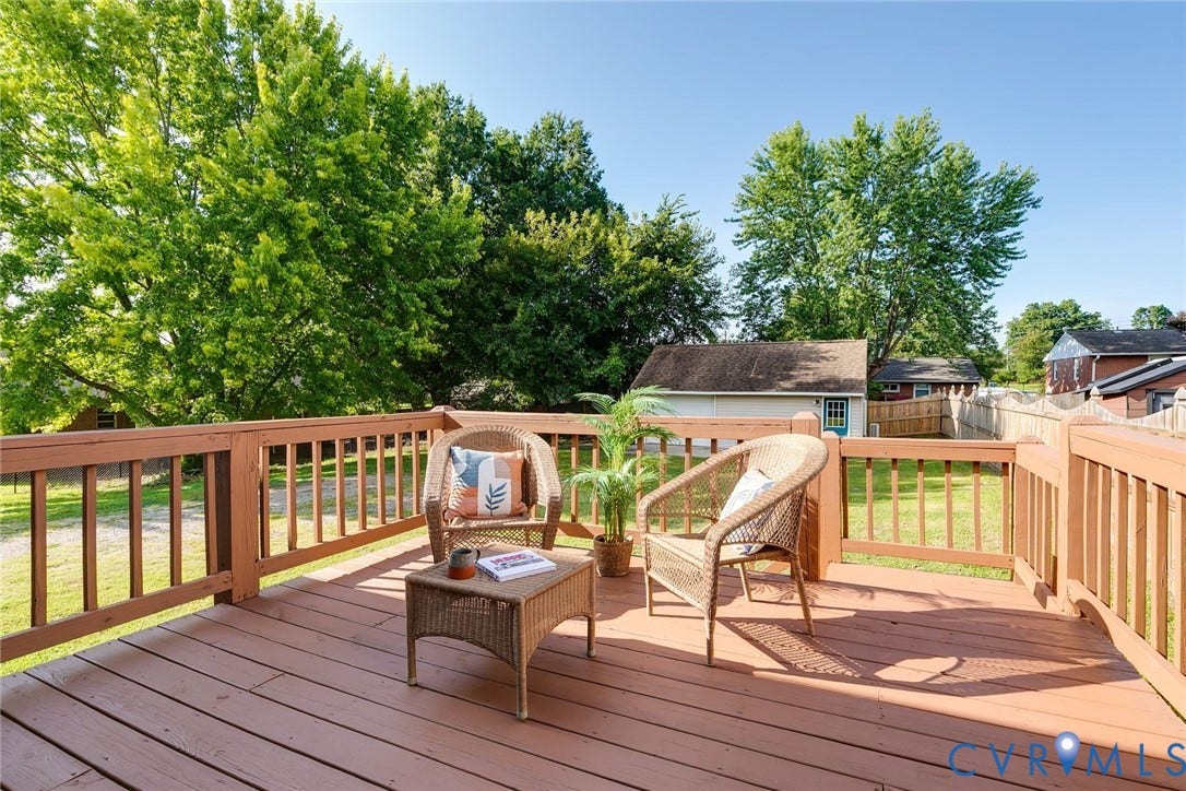 Reframed and freshly painted back deck will be the perfect setting for winding down in the evenings.