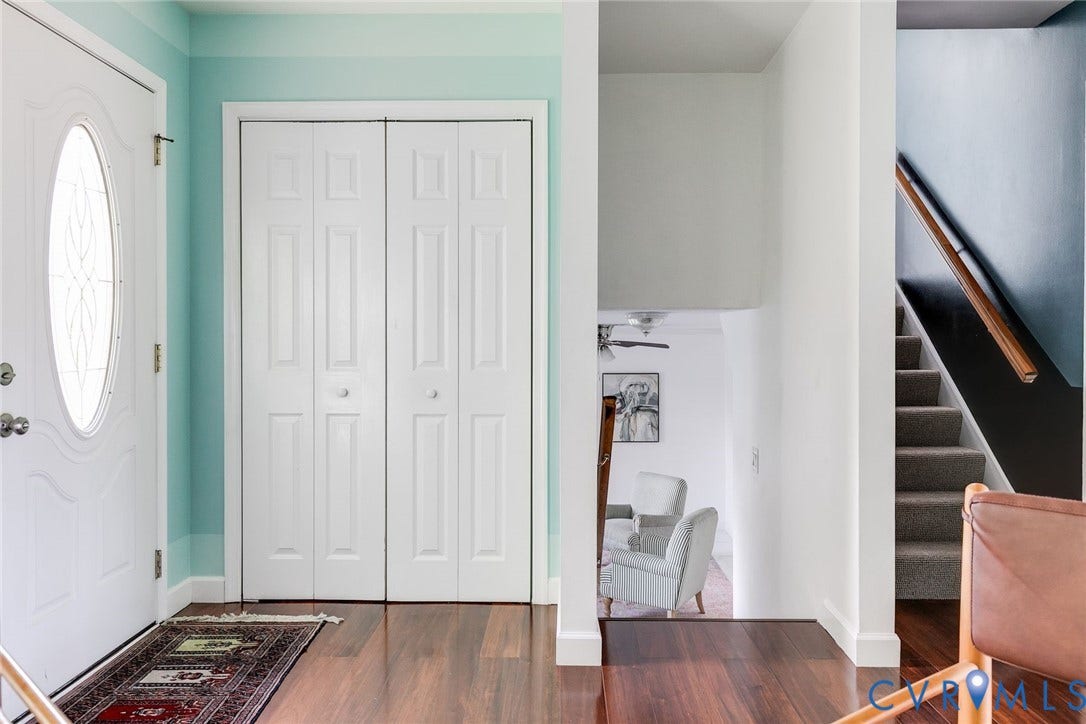 Generous coat closet in the foyer.