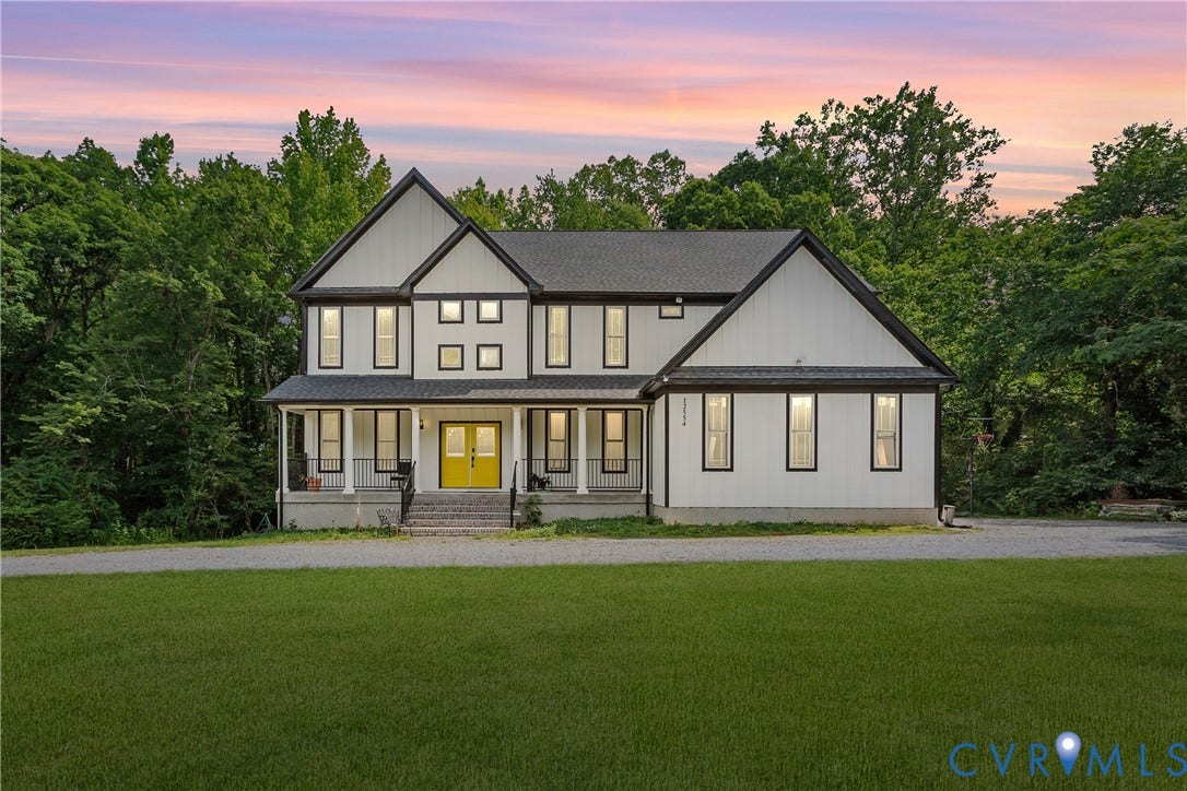 12554 Kain Road, Glen Allen, VA 23059 Contemporary exterior with white siding and black trim