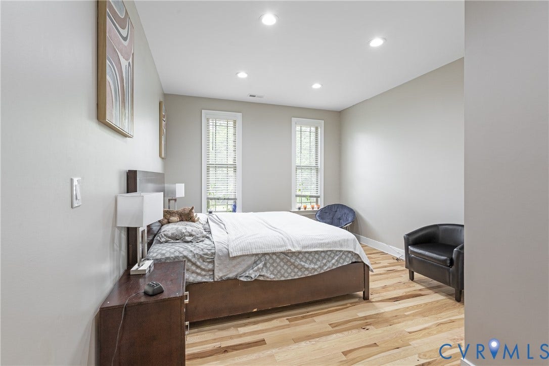 12554 Kain Road, Glen Allen, VA 23059 Recessed lighting, light wood-finish flooring, and multiple windows with blinds
