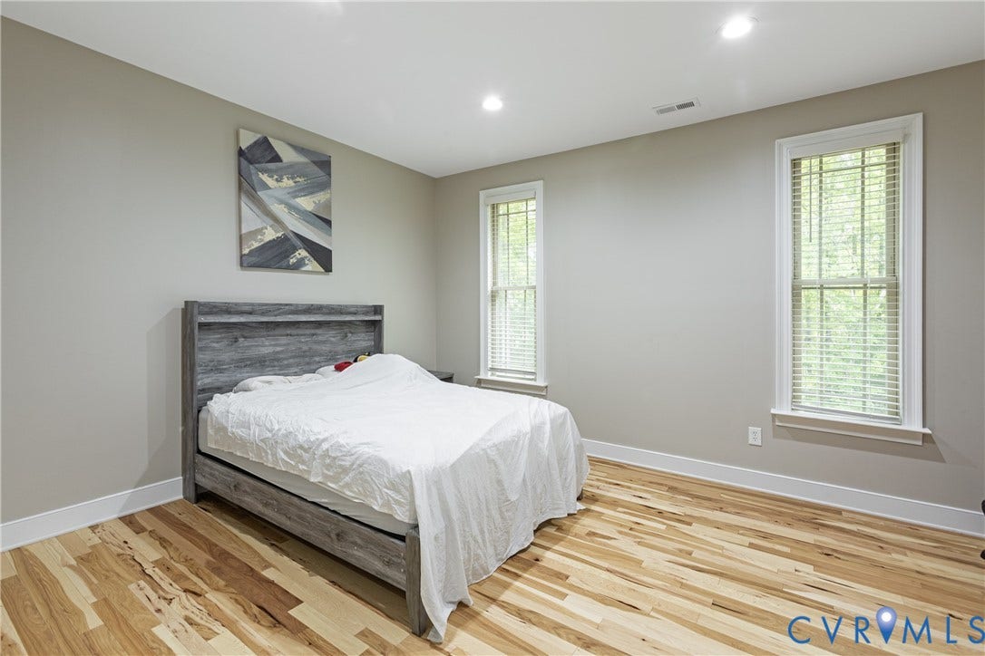 12554 Kain Road, Glen Allen, VA 23059 Recessed lighting, wood-finish flooring, and two double-hung windows with blinds