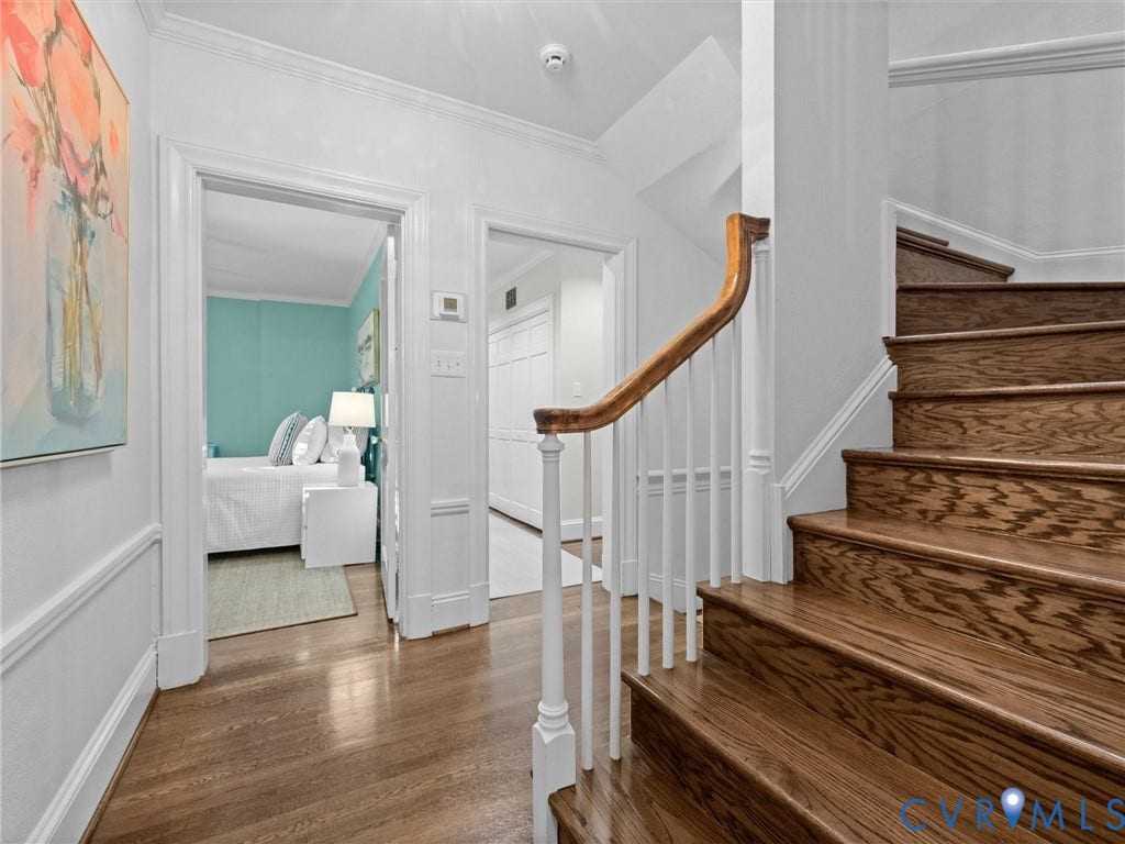 1 Greenway Lane, Hampton Gardens, Richmond, VA 23226 Hallway and staircase to third floor