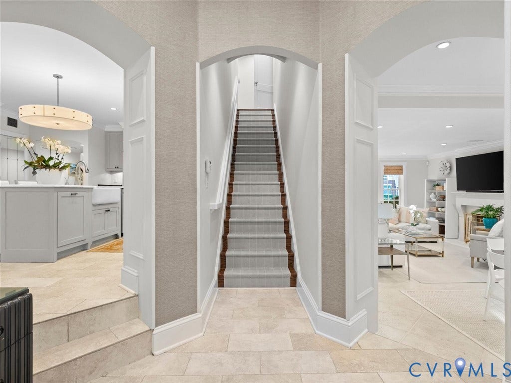 1 Greenway Lane, Hampton Gardens, Richmond, VA 23226 Back staircase to 2nd floor