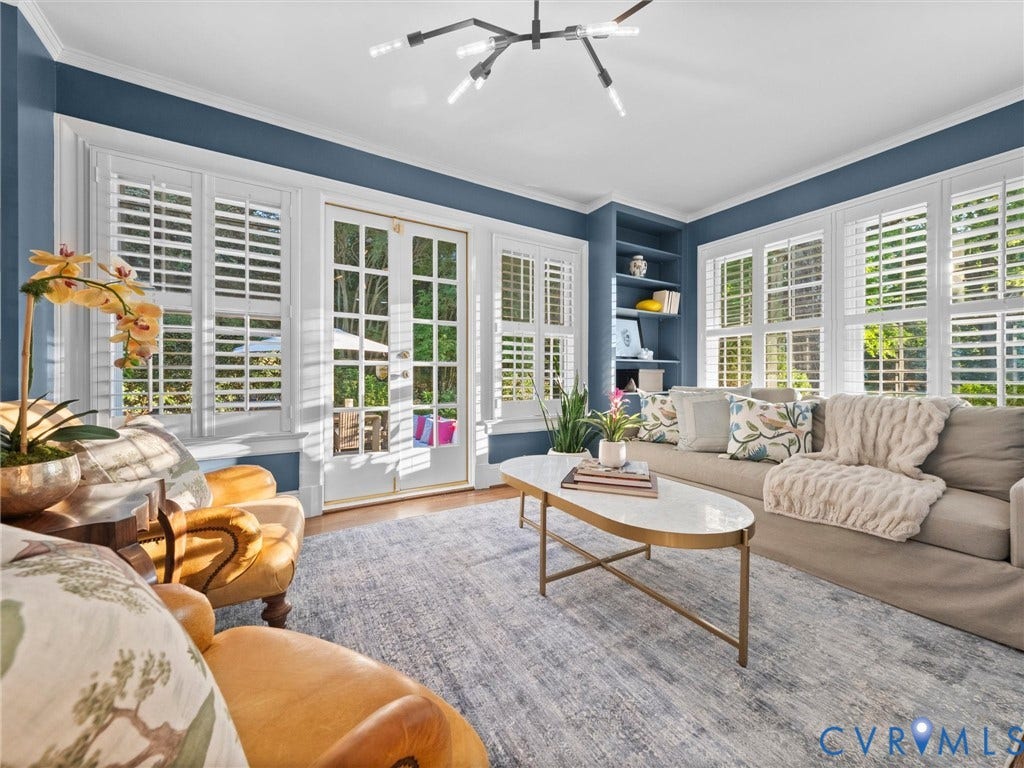 1 Greenway Lane, Hampton Gardens, Richmond, VA 23226 Cozy and filled with bright light